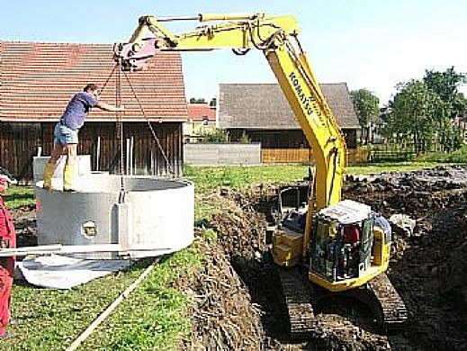 Erdaushub für Brunnen